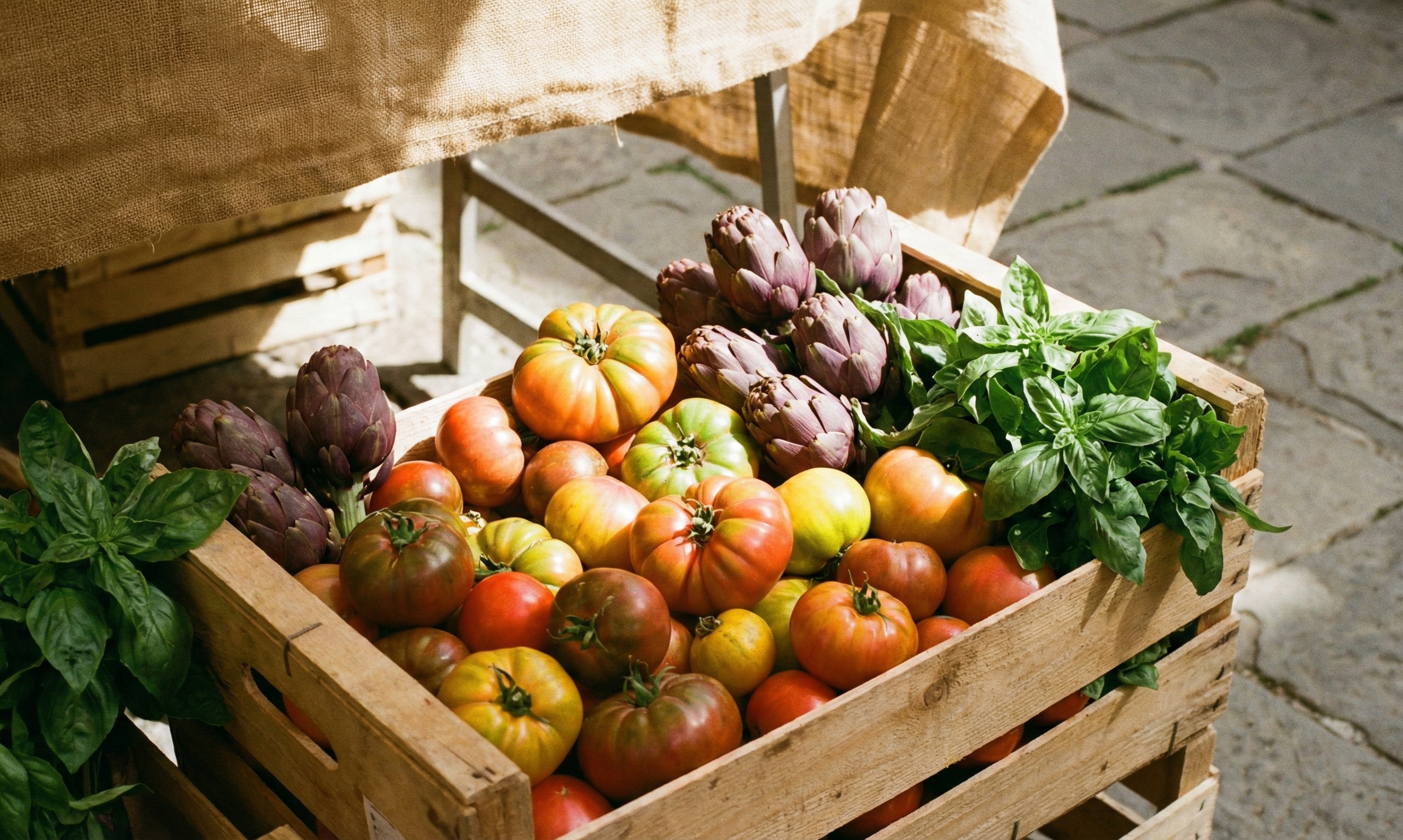 Mercato italiano con verdure fresche